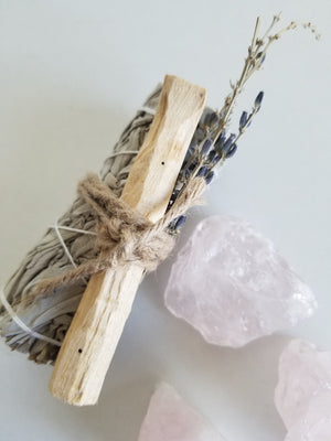 Mystical Smudge Kit-Palo Santo + Sage + Selenite