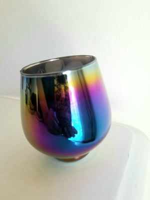 Rainbow Aura Tealight Holder w/Tealights