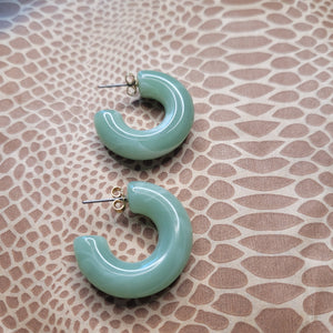 Minimalist Acrylic Hoop Earrings