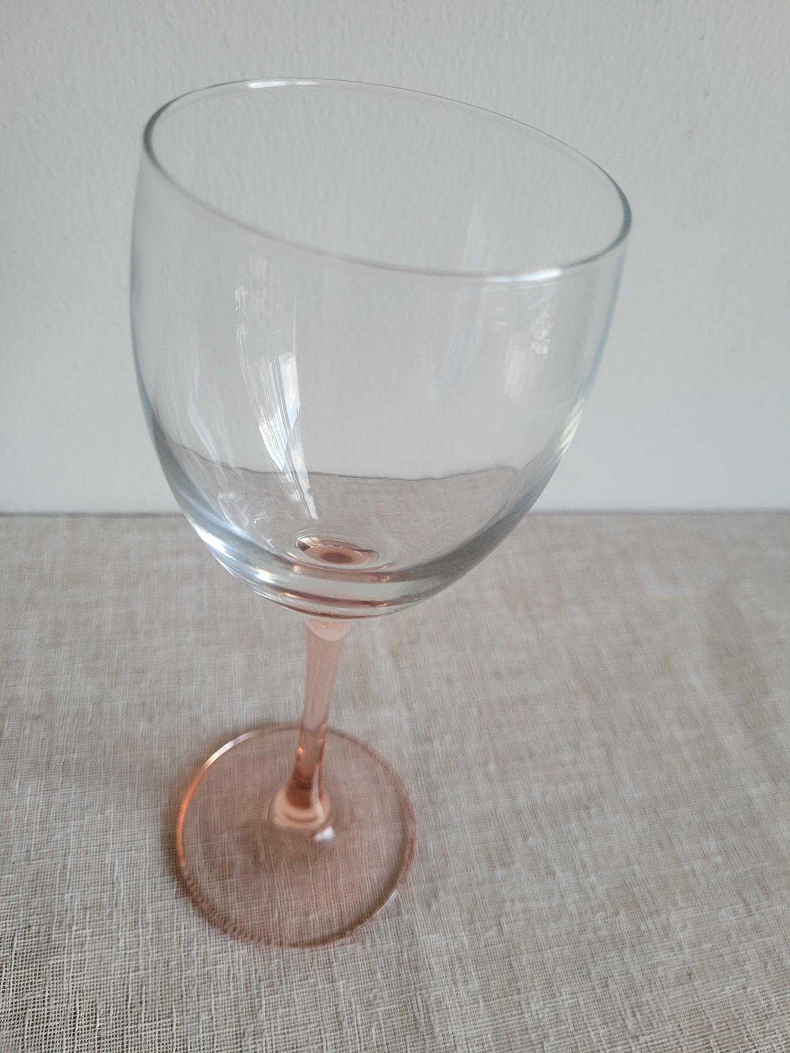Pink Stem Wine Glasses (set of 2)