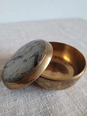 Brass Jewelry Bowl with Lid