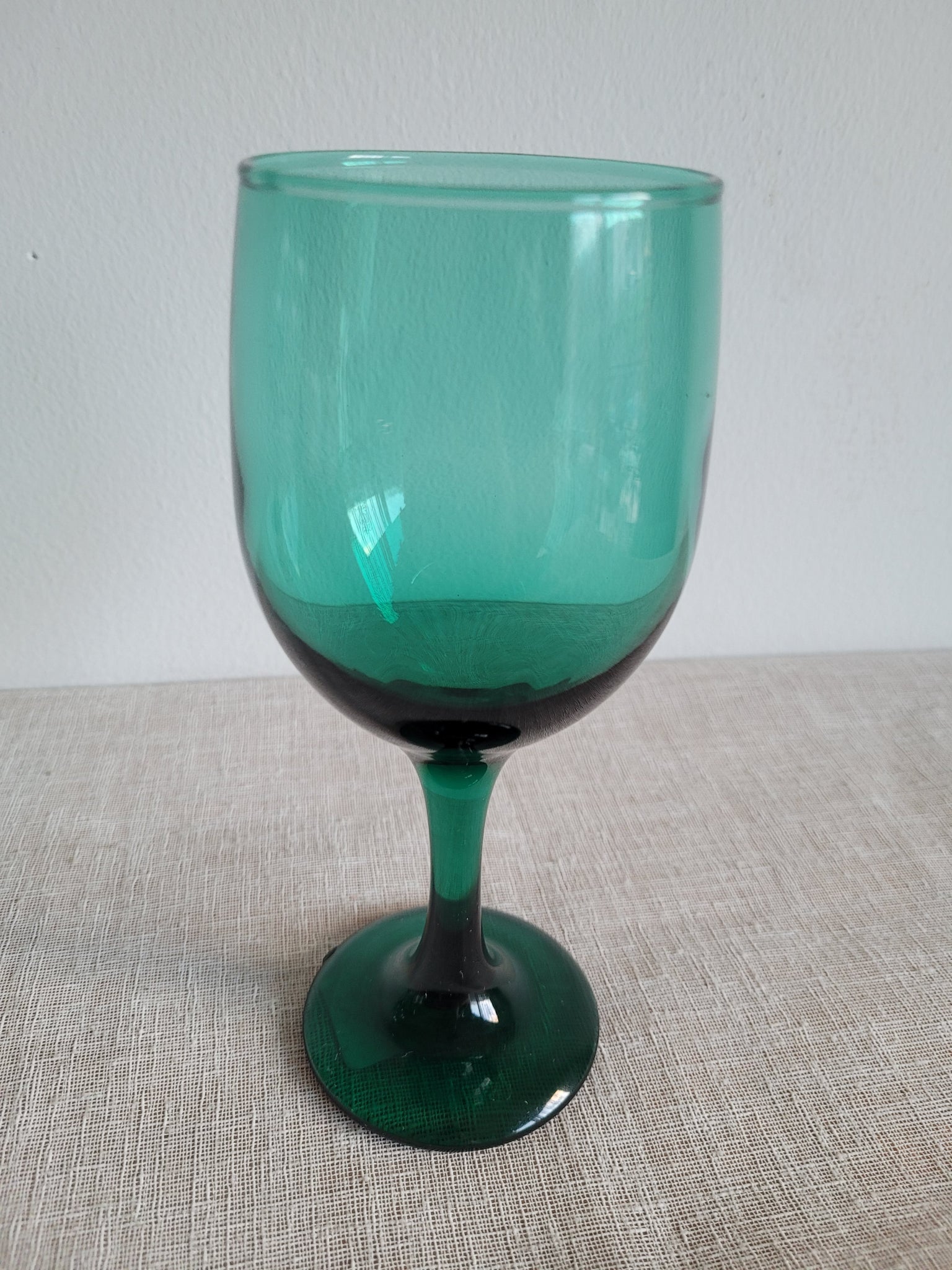 Green Goblet Wine Glass Set